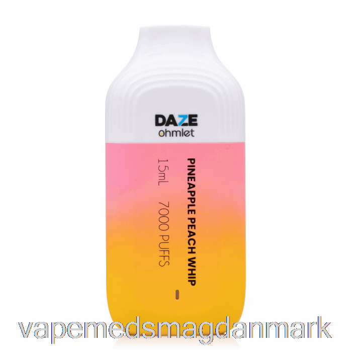 Vape Væske 7 Daze Ohmlet 7000 Engangs Ananas Fersken Pisk